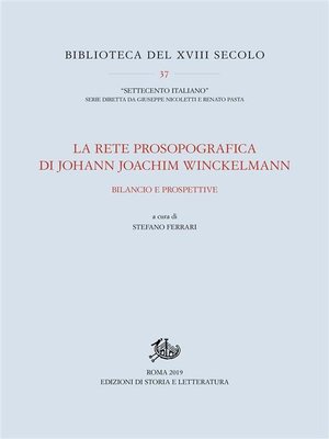 cover image of La rete prosopografica di Johann Joachim Winckelmann
